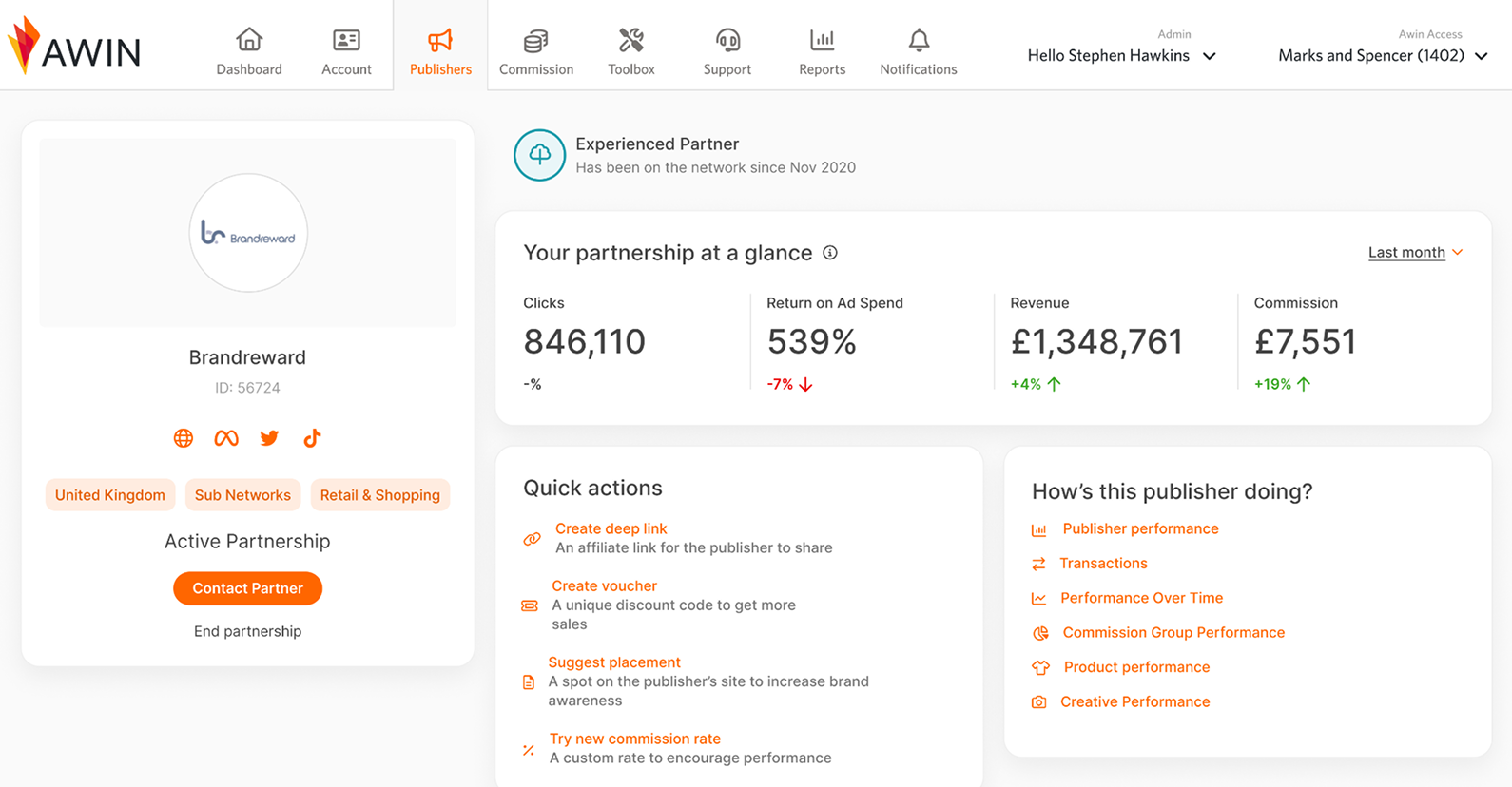 Less-accessible profile before the redesign